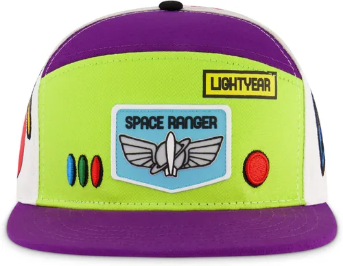Concept One Disney Pixar Toy Story 4 Gorra de béisbol Buzz Lightyear para adultos con ala plana, multicolor, talla única, Multicolor, talla única