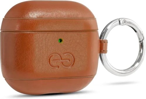 Miniatura 21 de Dreem Om - Funda para estuche con clip para llavero compatible con AirPods 1 y 2, funda de cuero vegano para Airpods para hombres y mujeres, Negro