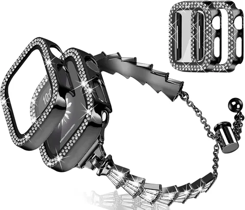 Correas y funda únicas compatibles con correas de Apple Watch de 1.496 pulgadas, 1.575 pulgadas, 1.614 pulgadas, 1.654 pulgadas, 1.732 pulgadas,