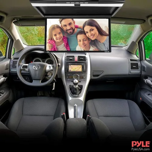 Miniatura 7 de Consola Pyle para techo de coche, con pantalla LCD abatible, panel de control con reproductor de TV HDMI con transmisor IR integrado