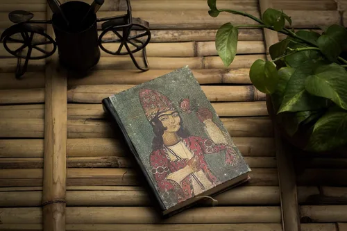 Miniatura 2 de De Kulture™ Agenda hecha a mano, arte persa, ecológico, papel hecho a mano sin ácidos, abierto plano, tapa dura, libreta de direcciones, lomo