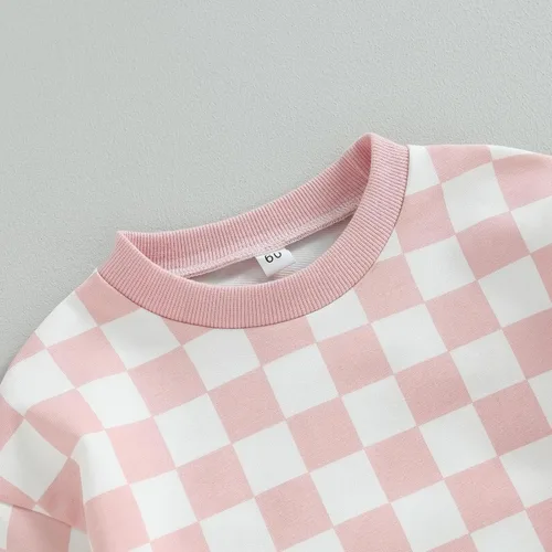 Miniatura 32 de Karuedoo Sudadera a cuadros para bebé niño y niña, mameluco de gran tamaño, manga larga, con burbujas, ropa neutra para otoño