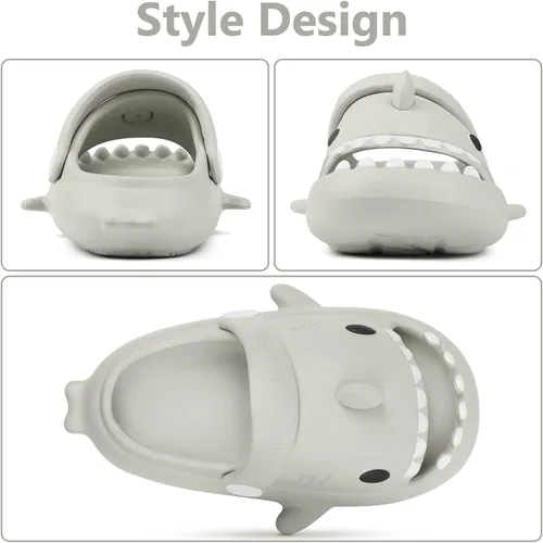 Miniatura 2 de Toddler Shark Cloud Slides Kids Shower Sandals Boys Girls Cute Cartoon Fish Flip Flops Beach Pool Home Slippers Shoes Quick Dry Non-Slip