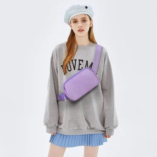 Miniatura 185 de Riñonera cruzada para mujeres y hombres, bolsa para cinturón para senderismo con correa ajustable, riñonera para correr, entrenamiento, deportes