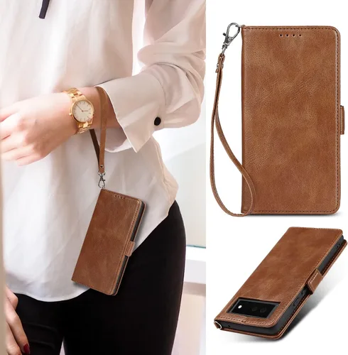 Miniatura 2 de Havaya Funda tipo cartera para Google Pixel 6 Pro con tarjetero para Pixel 6 Pro 5G, funda abatible con ranuras para tarjetas de crédito, piel