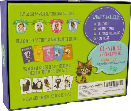Miniatura 9 de Cat Ladies of Maple Street - ¡Nuevo! - Divertido juego de mesa familiar Juego de cartas de construcción de mazos Juegos de cartas para adultos