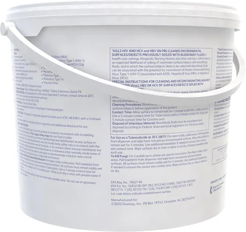 Miniatura 3 de Oxivir Diversey 5627427 Tb - Toallitas desinfectantes XL, desinfectante a base de peróxido de hidrógeno acelerado, listas para usar, sin perfume