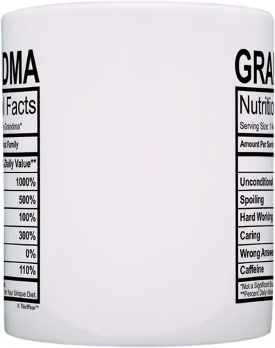Miniatura 4 de Grandma Nutritional Facts - Taza de café con etiqueta nutricional para regalo
