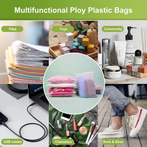 Miniatura 6 de Bolsas de embalaje esmeriladas para envío, 50 bolsas de plástico con cremallera de 8 x 10 pulgadas para ropa, traje de baño, bikini, traje de baño