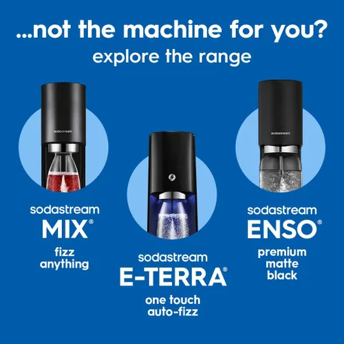 Miniatura 8 de SodaStream Enso Fabricador de Agua con Gas Paquete de Valor - incluye CO2, botellas de carbonatación y sabores Bubly Drop Negro mate