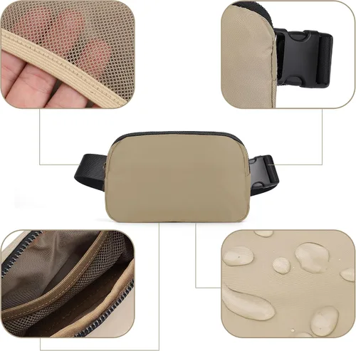 Miniatura 7 de ZPN Mini riñonera cruzada para mujer y hombre, Caqui