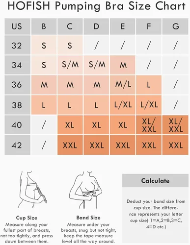 Miniatura 7 de HOFISH Seamless Hands Free Pumping Bra Support Maternity & Nursing Bras Full Bust Breastfeeding Bras