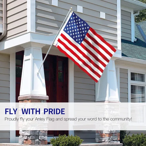 Miniatura 5 de ANLEY Fly Breeze Bandera Nacional Americana 4x6 Pies Poliéster - Color Vívido y Resistente a la Decoloración - Cabecera de Lona y Ojales de Latón
