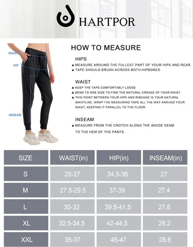 Miniatura 7 de HARTPOR Pantalones deportivos de algodón para mujer, pantalones deportivos para yoga, pantalones deportivos casuales para correr con bolsillos