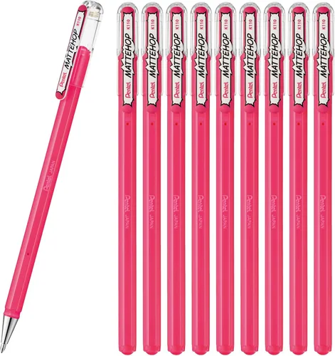 Miniatura 17 de Pentel Mattehop - Cartera con rodillo de gel de 0.039 in, 7 piezas, colores originales Surtido