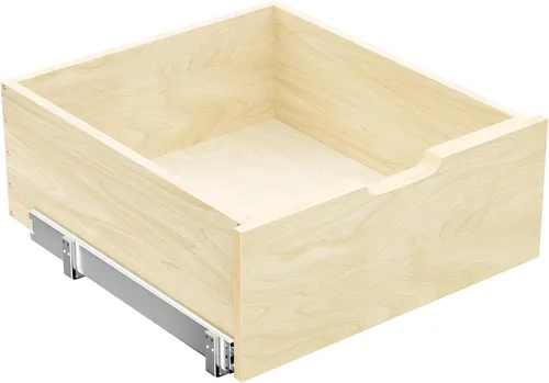 Miniatura 14 de ROOMTEC Organizador de gabinete extraíble con correderas de riel de extensión completa, estante extraíble de madera para armario de cocina
