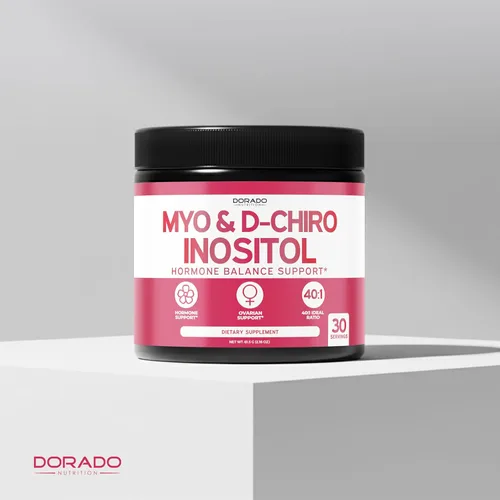 Miniatura 5 de Suplemento de Mio-inositol y D-chiro-inositol en polvo (2050mg por porción, proporción ideal 40:1 de mio-inositol, suministro de 30 días)