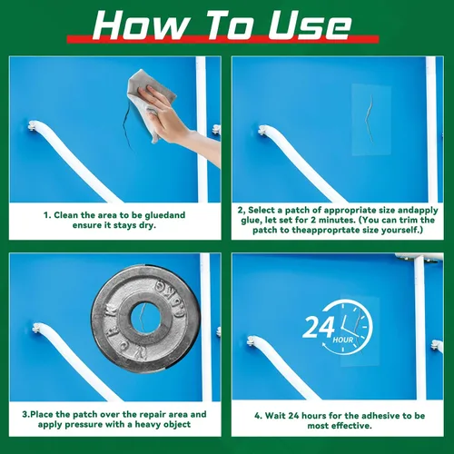 Miniatura 5 de Cemento de vinilo, pegamento de vinilo de alta resistencia, cemento de PVC impermeable, kit de reparación de parches de piscina de alta resistencia