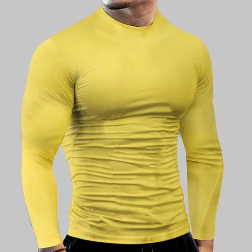 Miniatura 23 de Camisas de compresión atléticas de manga larga para hombre, capa base, camisa de entrenamiento atlético, camisas de compresión, camisetas deportivas
