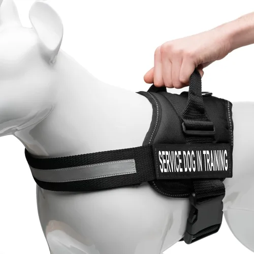 Miniatura 15 de Industrial Puppy Arnés de chaleco de entrenamiento para perro de servicio, chaleco duradero y ajustable con correas reflectantes, parches