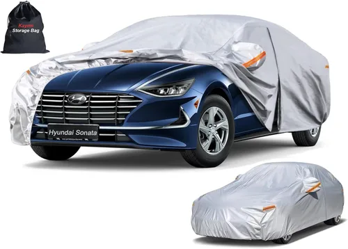 Miniatura 63 de Kayme - Cubierta completa impermeable de 6 capas para automóvil, apta para todo clima, protección para exteriores contra lluvia, rayos ultravioleta