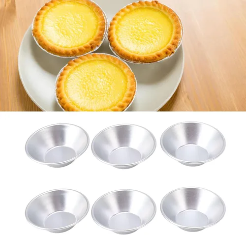 25 moldes para tartas de huevo para hornear, mini moldes para hornear, taza de lata Puto para hornear, magdalenas, cupcakes, galletas, molde para