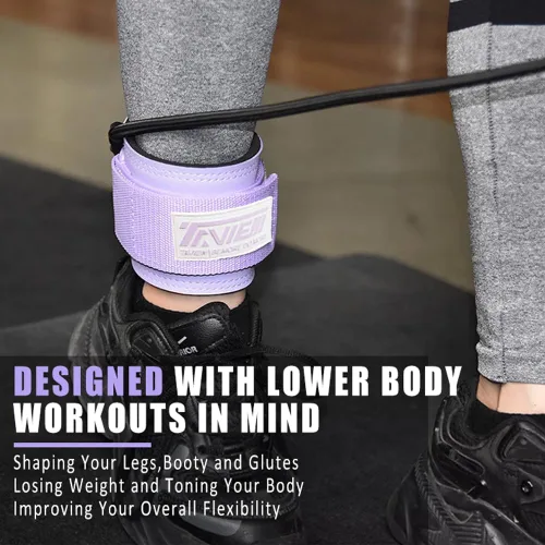 Miniatura 2 de TAVIEW Ankle Straps Cable Machine Attachment for Gym - Cable Kickback Ankle Straps - Padded Ankle Cuffs for Glute Kickbacks and Leg Workouts