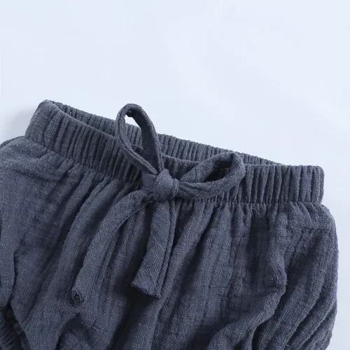 Miniatura 5 de MYGBCPJS Conjunto de 2 piezas de camiseta + pantalones cortos de algodón para bebés y niñas
