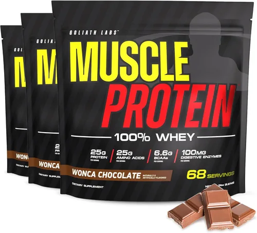 Miniatura 11 de COLOSSAL LABS Muscle Protein - Polvo de suero de leche [5 libras/paquete de 1] – Filtrado en frío, 0.88 oz de proteína pura, 0.18 oz de BCAA
