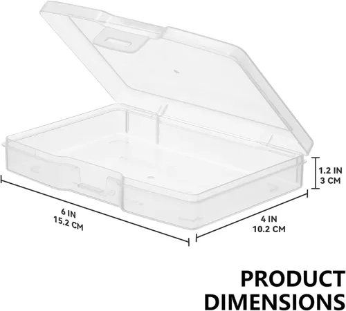 Miniatura 2 de novelinks Cajas transparentes de almacenamiento de fotos de 4 x 6 pulgadas – Cajas organizadoras de fotos – Caja de almacenamiento de fotos