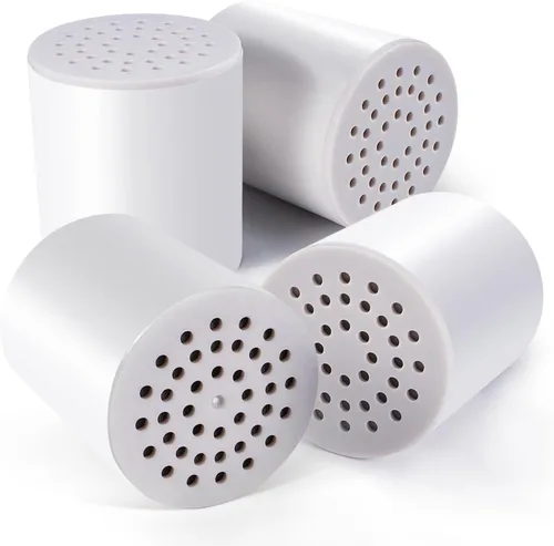 Paquete de 4 cartuchos de repuesto de filtro de ducha de 20 etapas, filtro de ducha universal para agua dura, elimina el 99% de cloro y productos