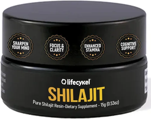 Miniatura 3 de Lifecykel - Resina Shilajit pura – 0.55 onzas Suplemento Shilajit de cosecha silvestre, rico en minerales para mayor fuerza, probado por terceros
