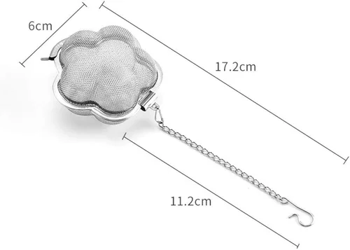 Miniatura 5 de Mayata 2pcs acero inoxidable malla fina condimento bola de cocina sopa especias guiso filtro herramienta de cocina bolsa de té de metal bola de té