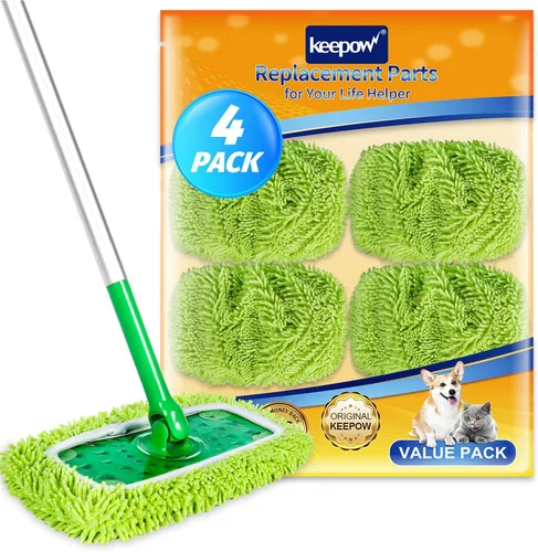 Miniatura 13 de KEEPOW Paños de barrido en seco reutilizables compatibles con Swiffer Sweeper, paños de trapeado húmedos lavables, almohadillas de trapeador