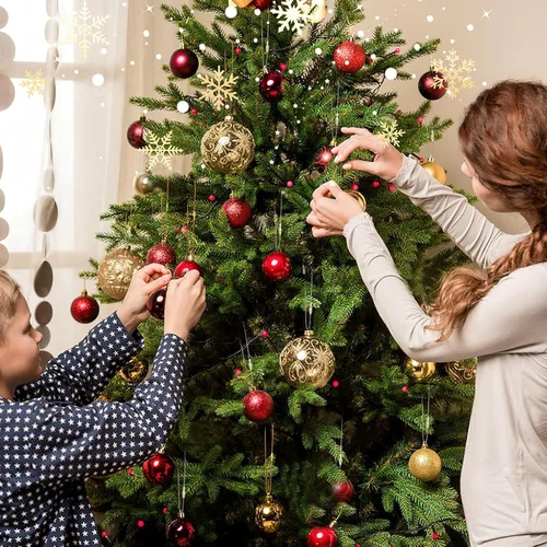 Miniatura 5 de JUNEBRUSHS 600 ganchos para adornos de Navidad, ganchos para adornos con cuerda de adorno a presión para árbol de Navidad, fiestas, decoraciones Oro