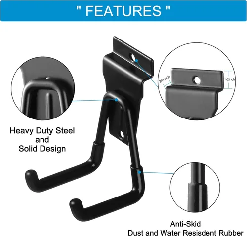 Miniatura 3 de Ganchos para colgar en la pared de listones, accesorios de Slatwall, surtido de ganchos de pared de listones, ganchos y ganchos resistentes