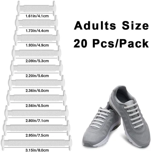 Miniatura 2 de HOMAR - Cordones sin lazo para niños y adultos, cordones elásticos de silicona sin atar