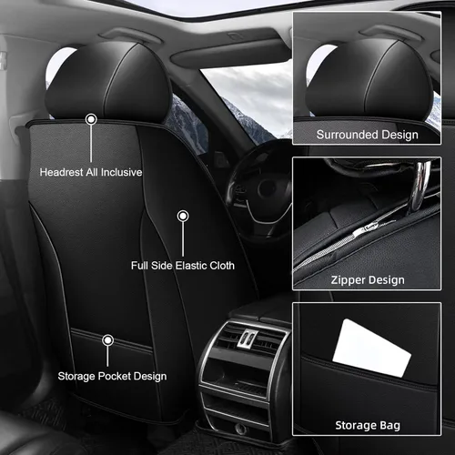 Miniatura 2 de AOMSAZTO Funda de asiento de coche para Chevrolet Equinox 2010-2026 Chevy Equinox de cuero protector de cojín de asiento de coche 2 asientos