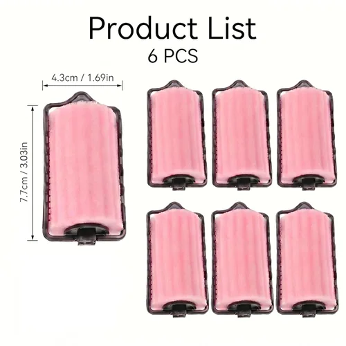 Miniatura 2 de Fomiyes 6 rodillos de espuma para el cabello: rodillos de esponja para rizadores de peluquería - Esponja mediana para rizos suaves durante la noche