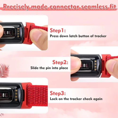 Miniatura 5 de Compatible con Fitbit Charge 5 bandas para mujeres y hombres, correa deportiva de nailon suave y transpirable con velcro para Fitbit Charge 5 China