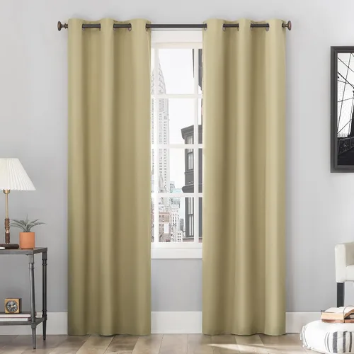 Miniatura 14 de Sun Zero Cyrus - Par de paneles de cortinas térmicas 100 % opacas con ojales, 40 x 84 pulgadas Cacao