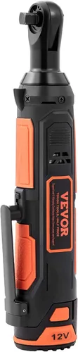 Miniatura 10 de VEVOR Juego de llaves de trinquete eléctricas inalámbricas de 3/8 pulgadas, kit de herramientas de trinquete eléctrico de 12 V, 33 pies-libras