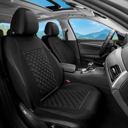 Miniatura 17 de FLORICH Fundas de asiento delantero de automóvil, fundas de asiento de cuero para automóviles, protector de asiento de automóvil, impermeable