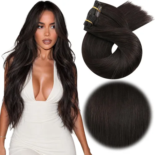 Miniatura 78 de Moresoo Extensiones de cabello humano Remy con clip, color rubio platino, extensiones de cabello humano real de doble trama, color rubio #60, 18
