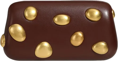 Miniatura 15 de Bolso de mano de piel sintética desmontable con cadena cruzada, bolso de noche, bolso de mano para mujer, formal, boda, fiesta, baile de graduación