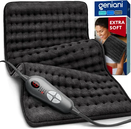 Miniatura 23 de GENIANI Manta eléctrica, almohadilla térmica XXL para dolor de espalda y alivio del dolor menstrual, apagado automático, lavable a máquina, Azul