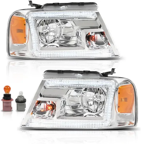 Miniatura 19 de PIT66 Tira de luces LED DRL y luces de estacionamiento de esquina Compatible con Ford Expedition 1997-2002/Se ajusta a Ford F150 1998-2003/Se ajusta