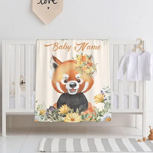 Miniatura 38 de Mantas de bebé personalizadas con diseño de animales, manta personalizada con nombre para niños y niñas, manta de bebé personalizada, regalos