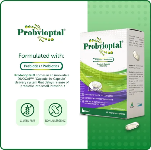 Miniatura 5 de Vivioptal Vitamins Probvioptal, 60 cápsulas, probióticos y prebióticos, Duocap, 1 mil millones de UFC, sin gluten