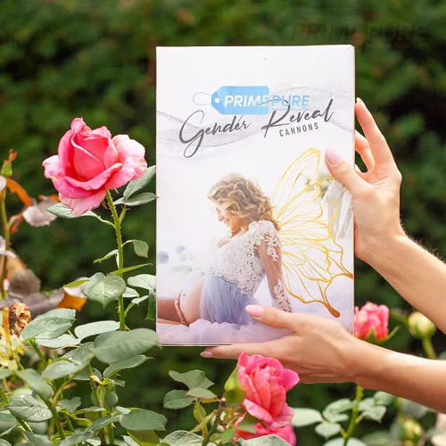 Miniatura 9 de PrimePure Cañón de confeti de revelación de género, mariposas rosas y polvo, paquete de 4